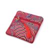 Women Exquisite Silk Jewelry Organizer New Chinese Style Embroidery Jewelry Storage Bag Wave Flower Zipper Bag