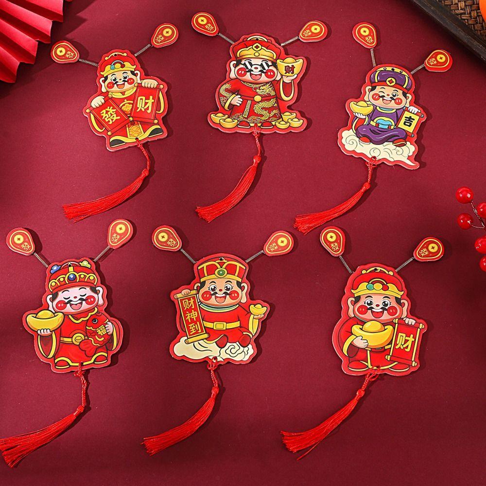 4 Stück Kreativer Schüttelkopf Gott Anhänger Cartoon Kühlschrank Dekorativer Magnet Küche