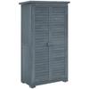 39.5 X 79cm Fir Wood Garden Shed - Grey