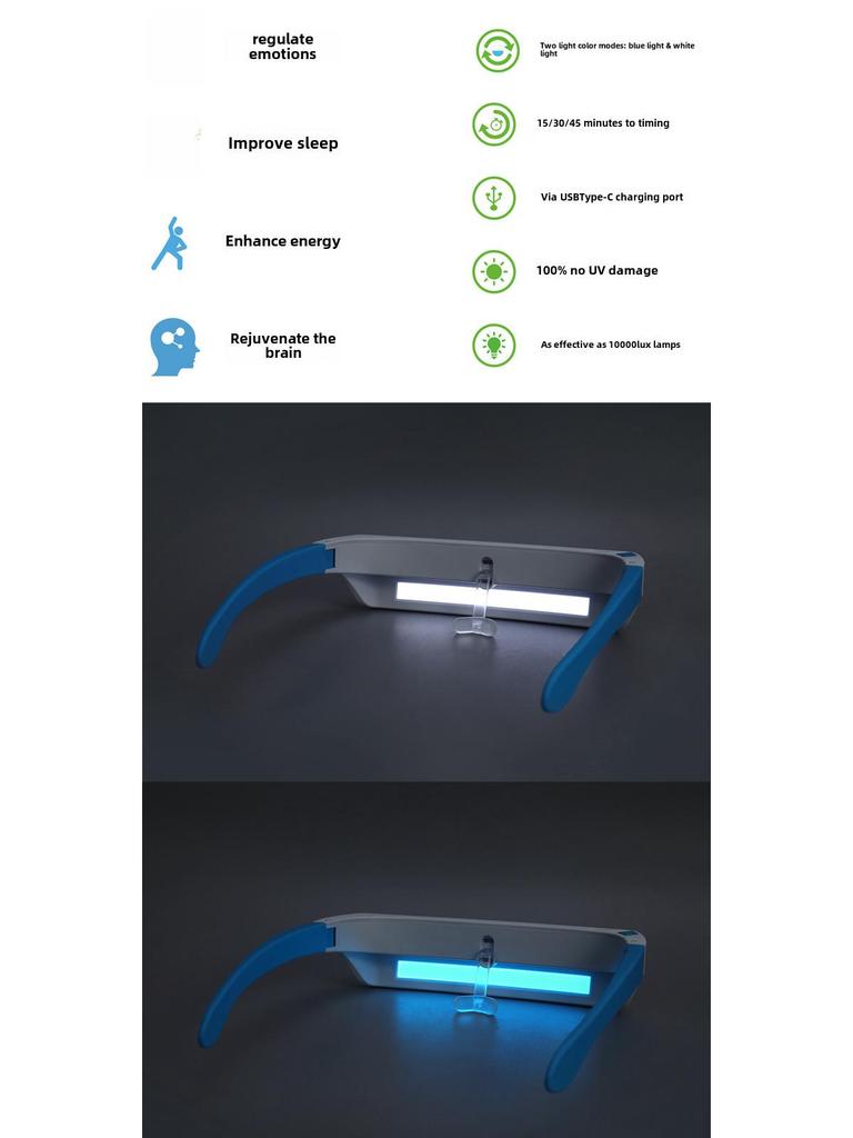 Ochelari Lampă Terapie Lumină SAD Privată - Nouă Soluție Terapeutică Exclusivă pentru Tulburarea Afectivă Sezonieră