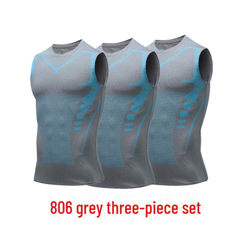 Men's Quick-Dry Fitness Sleeveless Set: Tight-Fit Wide-Shoulder Running & Basketball Training Vest & Shorts.