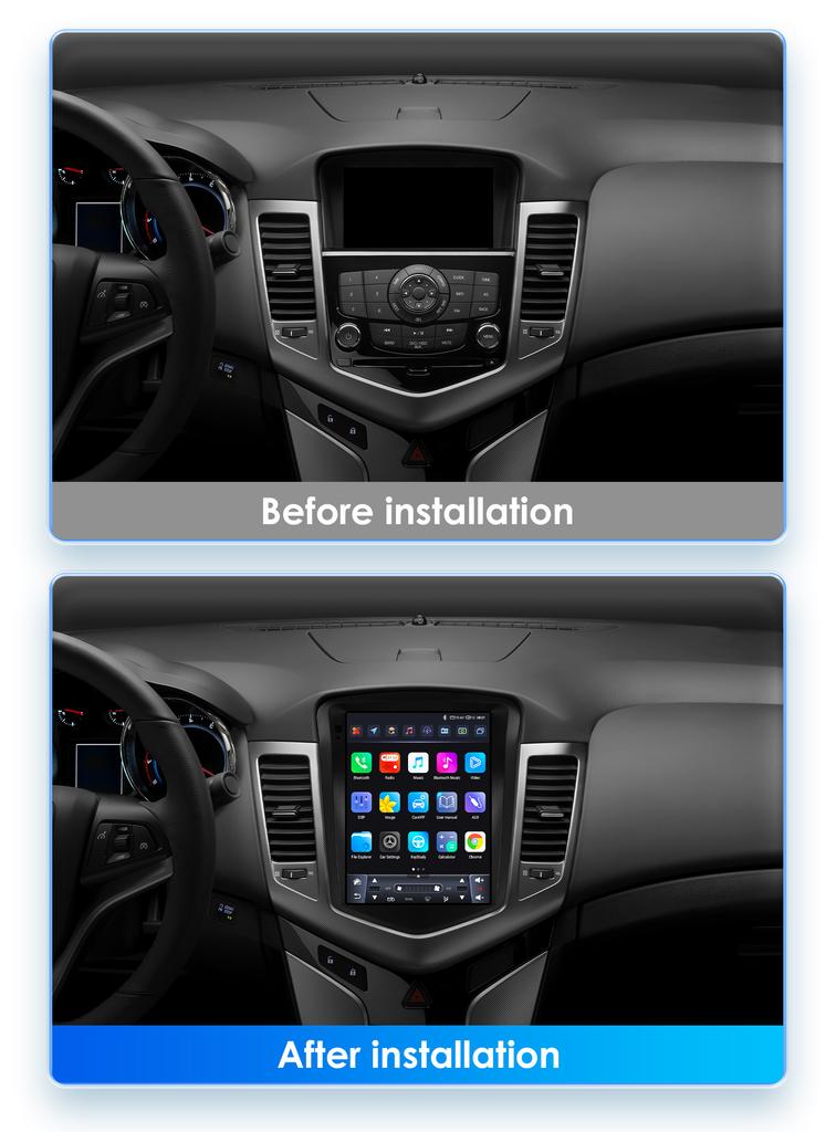 Hizpo 9.7" Car Radio Android For Chevrolet Cruze J300 2008-2012 2Din Multimedia Player Video Navigation 4G Carplay Head Unit for e