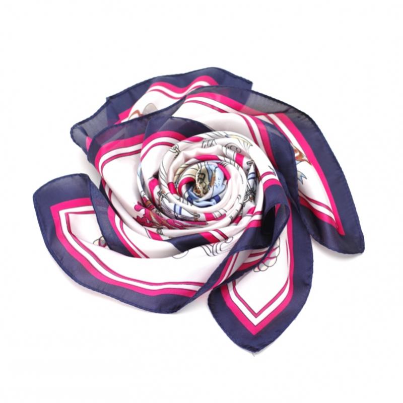 Shop Women Marine Silk Filling Scarf Blue Lmd Wsc 0377