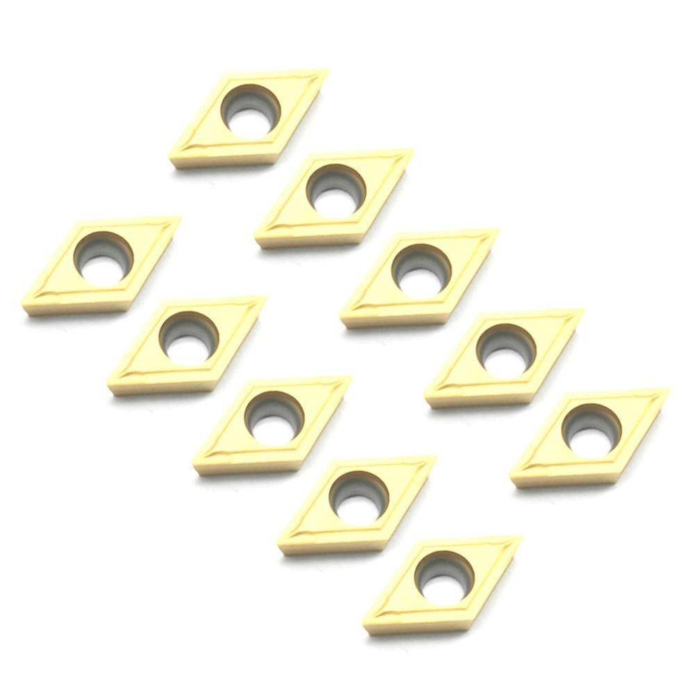 10Pcs DCMT11T308-MP CNC Lathe Insert Cutting Tool Carbide Turning Blade