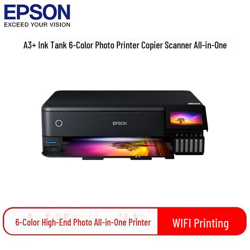 

EPSON L8188 A3 6-Color Multifunction Wireless Ink Tank Printer CN plug (adapter included)