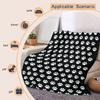 1pc Dog Paw Print Fleece Blanket, Soft Plush Flannel Throw For Pet Lovers, Cozy Bedding, Home Decor - Black And White