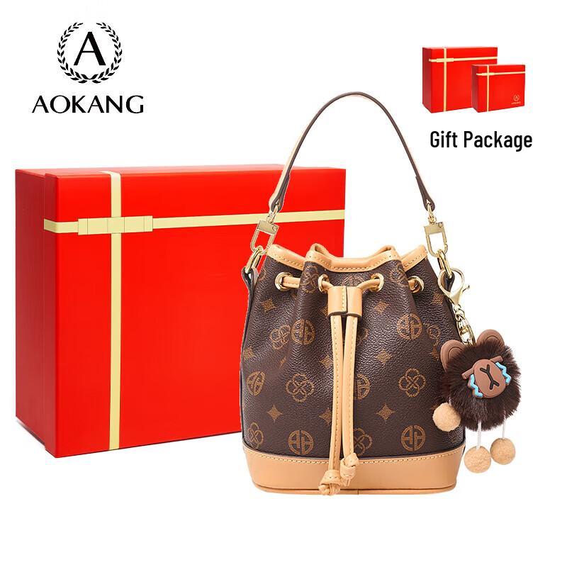 

Aokang Women s Trendy PVC Bucket Crossbody Handbag