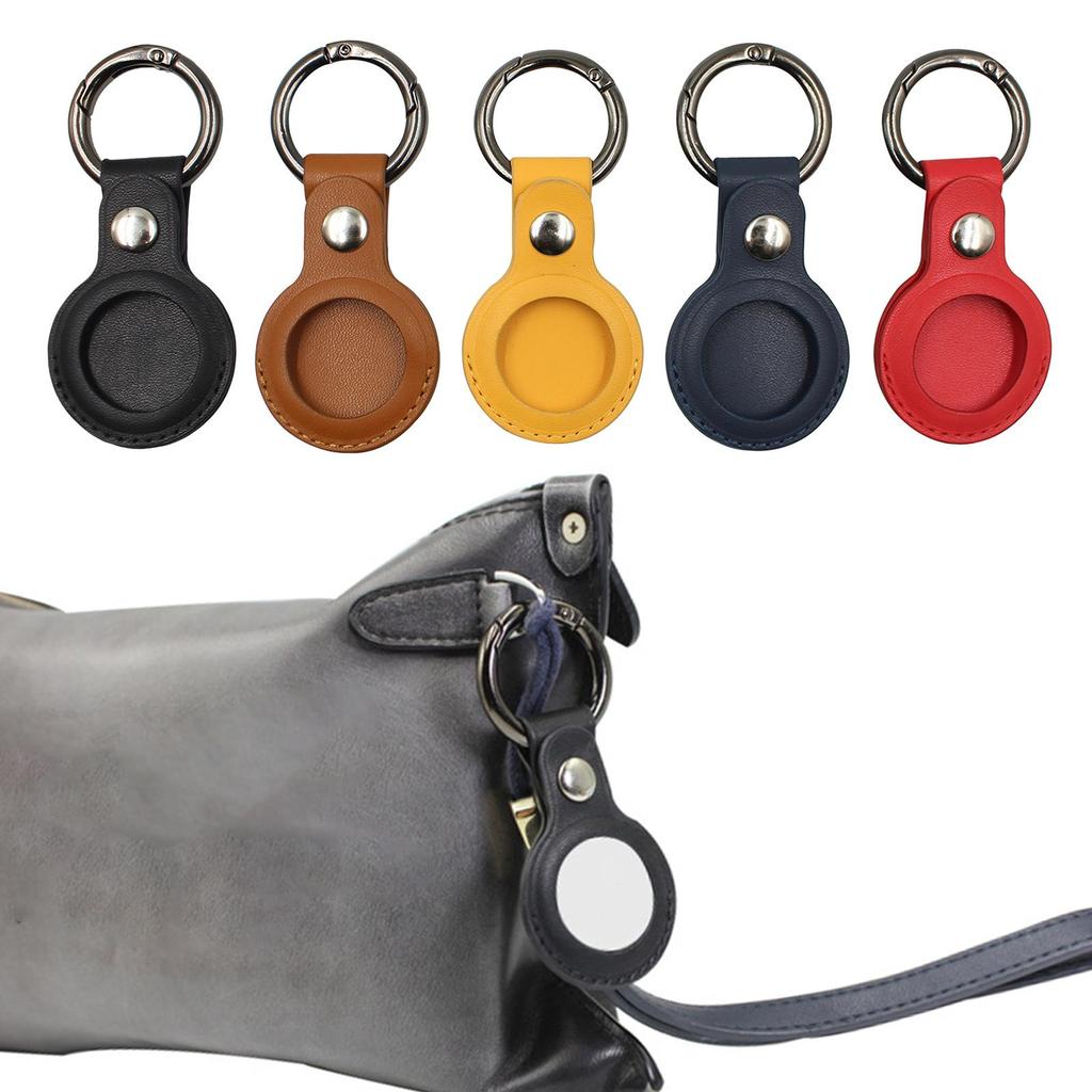 New PU Leather Protective Sleeve for Apple for Airtag Locator Tracker Anti-lost Keychain Protective Sleeve, wear-resistant