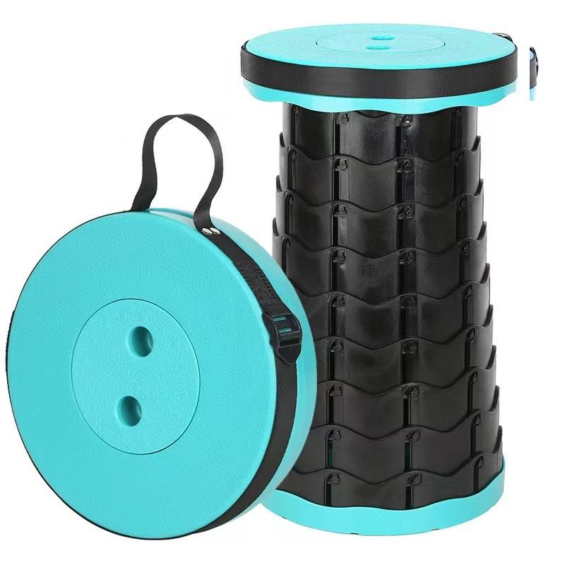 Outdoor Portable Folding Stool Plastic Folding Chair Travel Queue Chair Horse Stool Fishing Stool Adjustable Retractable Stool