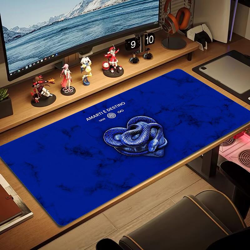 Tappetino Mouse Inter Milan Grande Cuscino Tavolo da Gioco Antiscivolo Laptop Tablet Mousepad Grande Tappetino XXL Mini PC Tappetino da Gioco Con Bordo Lock_xia