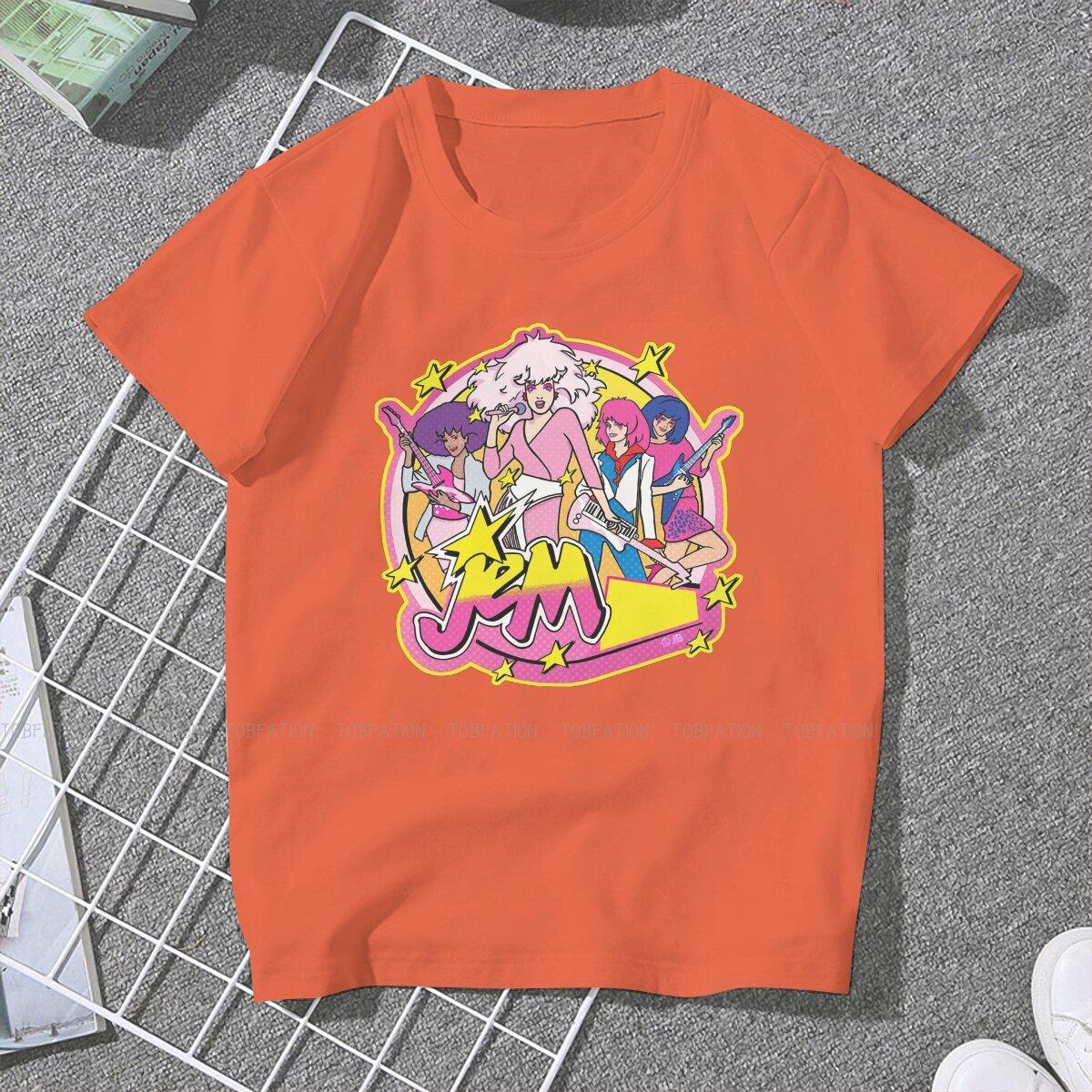 

ZX 80S Women Tshirts Jem and the Holograms Gothic Vintage Female Clothing Cotton Graphic Tops 4XL