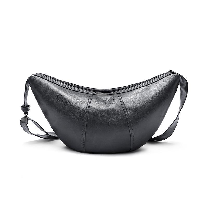 New business soft leather shoulder women's bag simple trend messenger bag casual dumpling bag