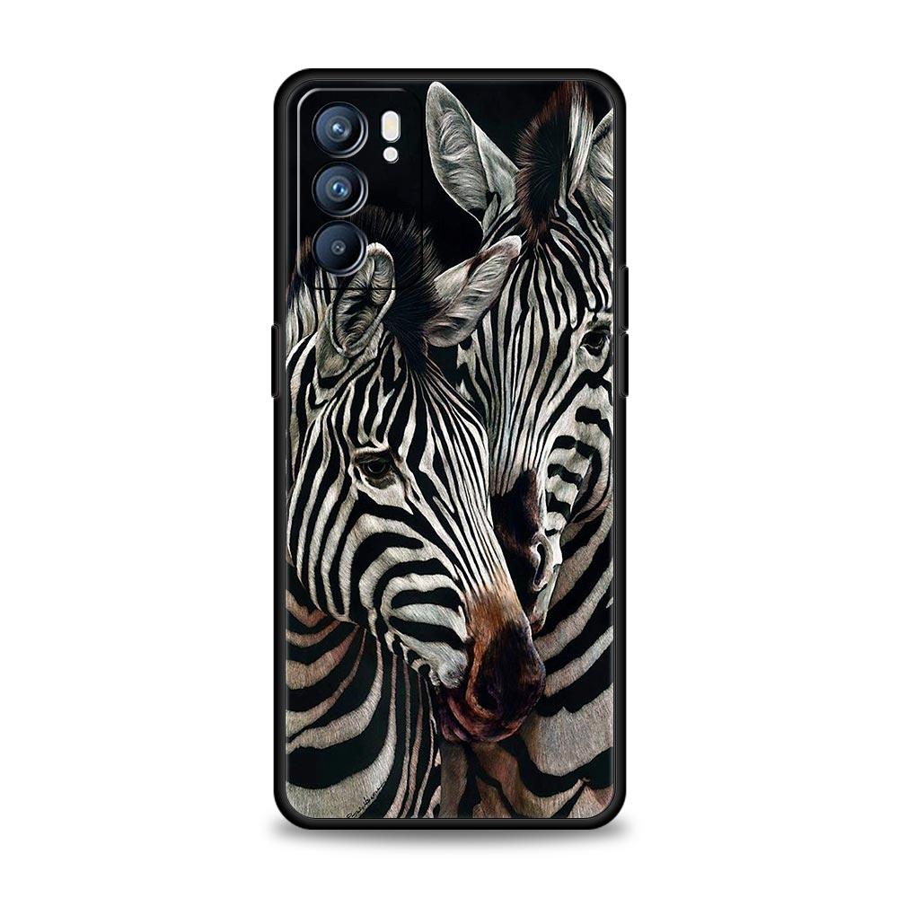 Case For Oppo A54 A53 A52 A9 A15 A95 A17 A16 A76 A74 A57 Find X6 X5 Reno8 Reno7 Reno6 Pro 5G Cover Galloping Horse Girl Drawing