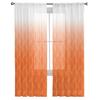 Moroccan Texture Orange Chiffon Sheer Curtains For Living Room Home Decoration Window Voile Tulle Curtain Drapes