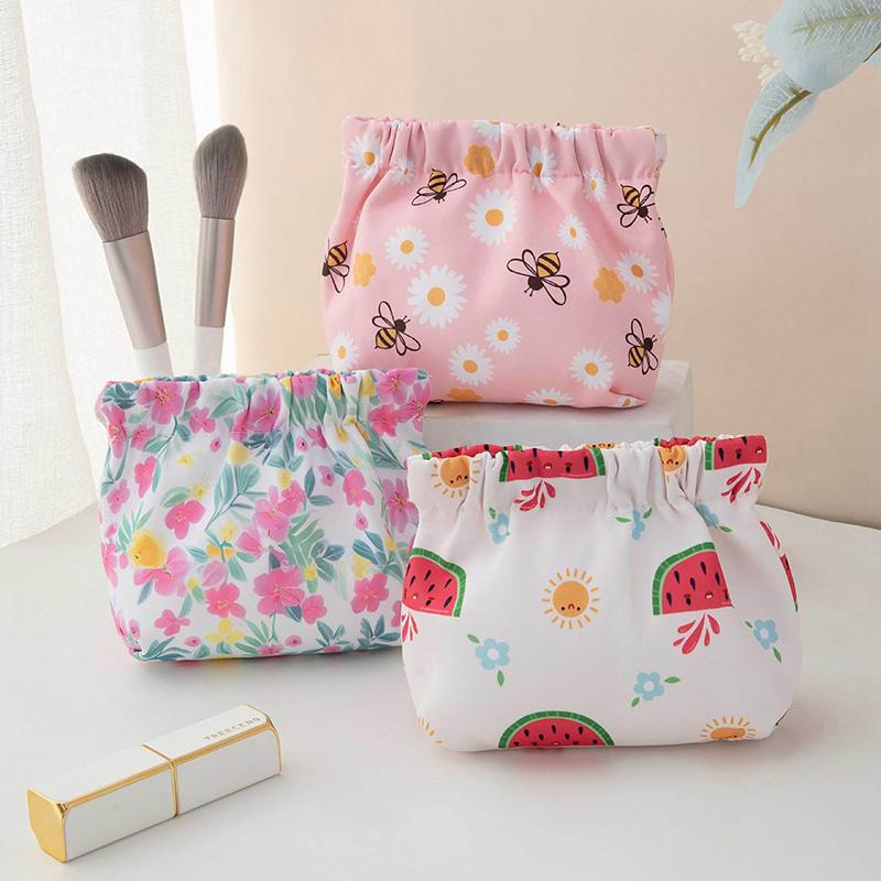 Ins Cosmetics Mince Drátěný držák Pouzdro Přenosné Sluchátka Karty Rtěnky Úložné Taška Automatické Zavírání Organizér Cestovní Taška Šperkovnice