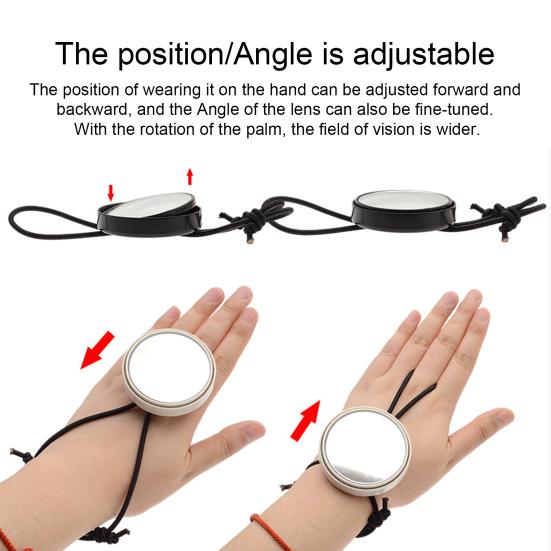 Diving Hand Mirror Portable Diving Rearview Mirror Adjustable Round Convex Diver Observe Mirror Diving Equipment for Cave Dive Drifting