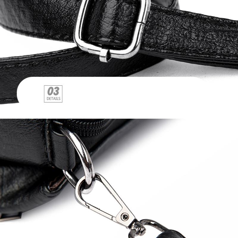 Трехслойные женские сумки на плечо большой вместимости, однотонные простые женские сумки-мессенджеры из мягкой кожи, легкие маленькие сумки в стиле ретро