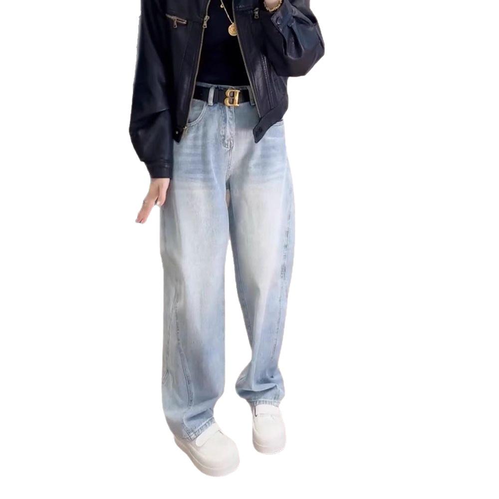 Dámské džíny se širokými nohavicemi: Jaro/Léto/Podzim 2025 - Zeštíhlující, Všestranný, Design s rovnými nohavicemi