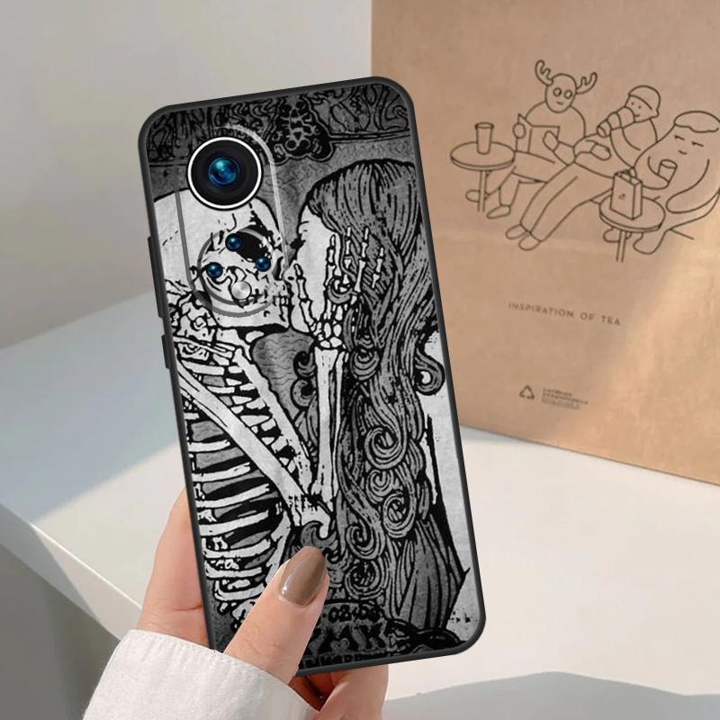 Skeleton Skull Kiss Case For Honor Magic 7 Lite 5 6 8 Pro Cover For Honor 400 200 90 70 50 X8a X8b X9a X9b X9c