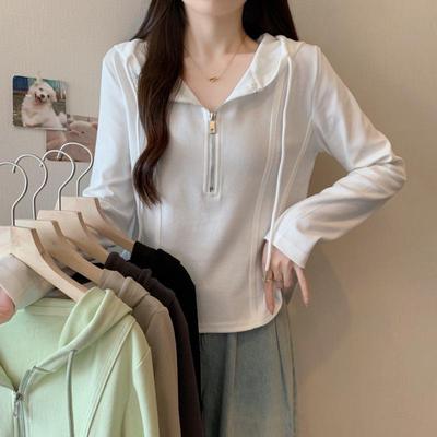 2026 Spring Slimming Plus Size Versatile Women's Hooded Casual College Sweatshirt