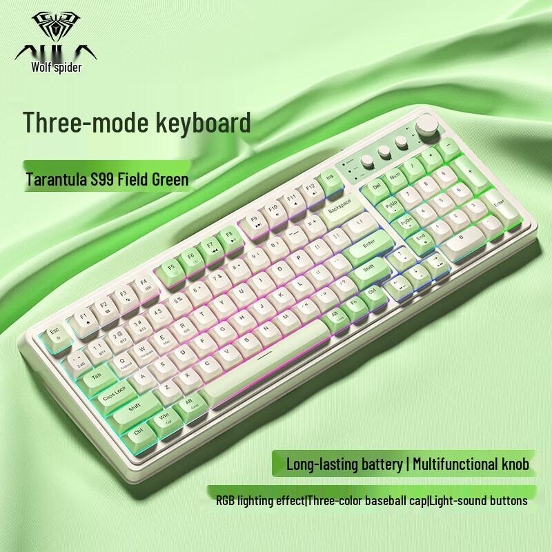 AULA S99 Tri-Mode Kabellose Mechanische Haptik RGB Tastatur
