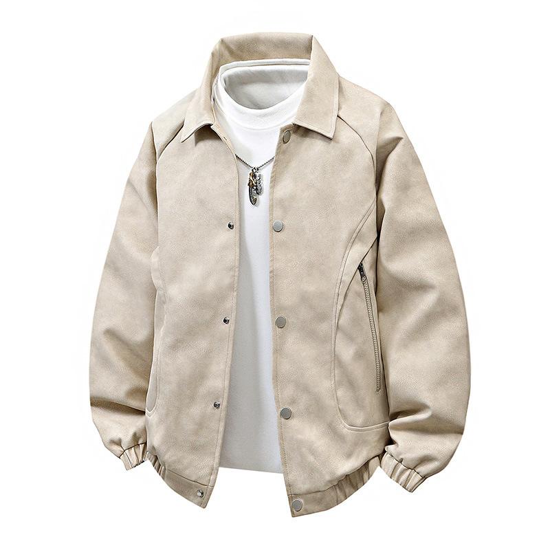 2025 new spring and autumn fattened plus size men's jacket trendy fashion casual versatile Korean version coat men