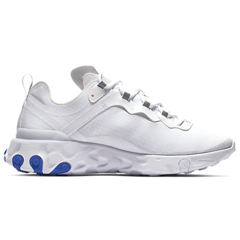 Nike React Element 55 White Game Royal Sneakers BQ6167-100