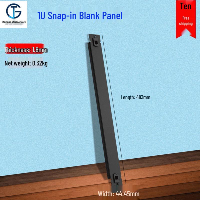 19-inch Black Rack Mount Blank Panel with White Back - Available In 1U, 2U, 3U, 4U, and 6U Sizes.