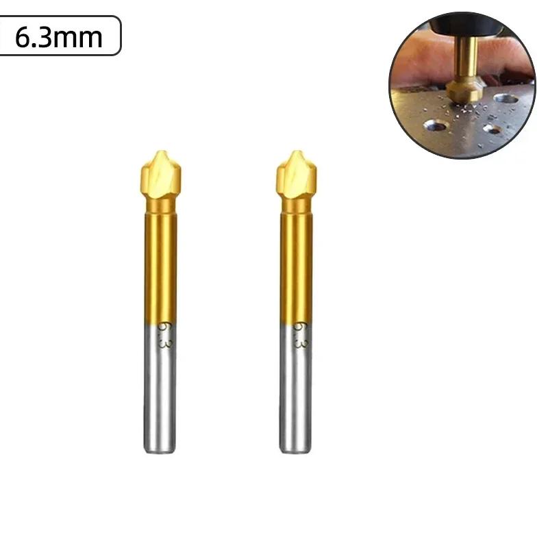 3 Flute Countersink Drill Bit 90 Degree Chamfering Tools Chamfer Cutter 6.3-20.5mm Chamfering Cutter Wood Metal Hole Drilling