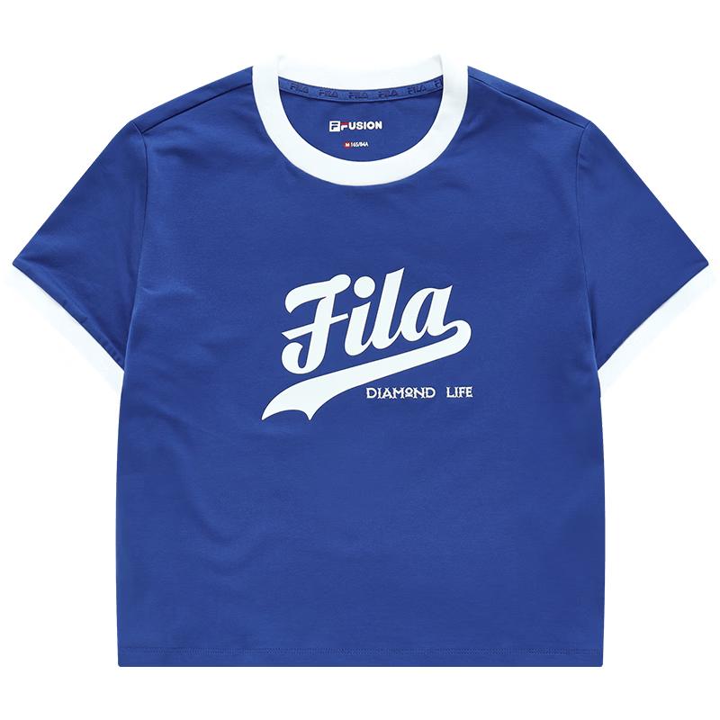 FILA FUSION Women s Round Neck Short Sleeve T-Shirt S