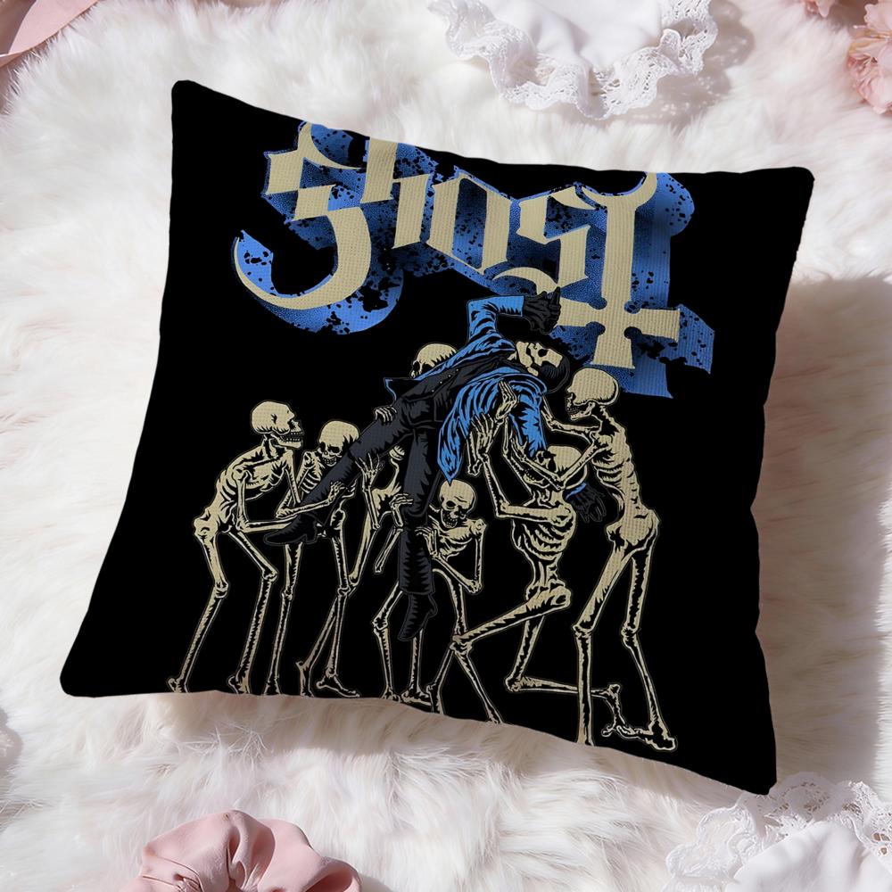 cool band Ghost Cushion Cover Premium Comfort Reversible Pillow Cove -Two in One Design for Any Room & Car Interior