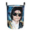 Michael 1984 Grammys Jackson Pop Art Portrait Dirty Laundry Baskets Foldable Large Waterproof Clothes Sundries Basket Home Kids