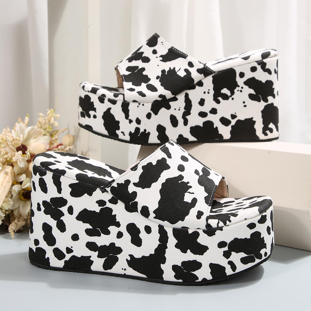 

Fashion Summer Hot Sale Of The Season High Heel Thick Bottom Sandals Waterproof Platform Outdoor Beach Wide Strap High Heels Slip-On Sho 36