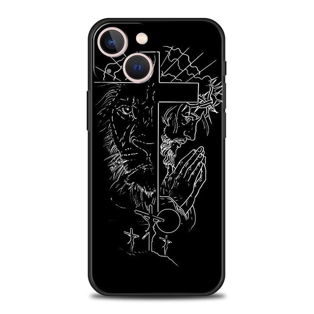 Cross Pattern Element Design Phone Case Cover for iPhone 17 16 15 14 13 12 Pro Max 11 Pro Max 17 AIR Plus Shockproof Soft TPU