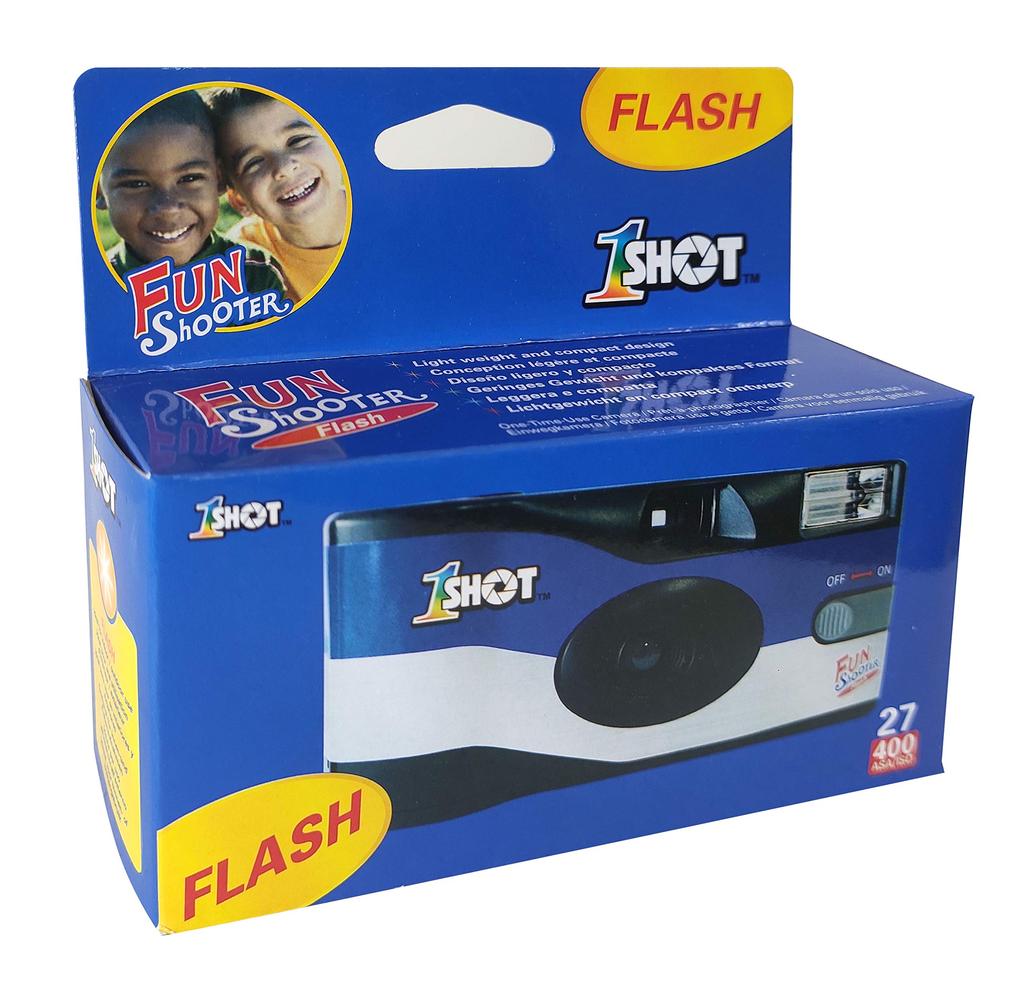 ONE-SHOT Disposable Camera, 35mm Film, Single-Use, 400 ASAISO 27 Exposure, with Flash, Pack of 2