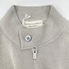 FILIPPO DE LAURENTIIS BZ1ML CR12M Beige Crepe Cotton Mock Neck Zip-Up Blouson Jacket 48 beigeUsed