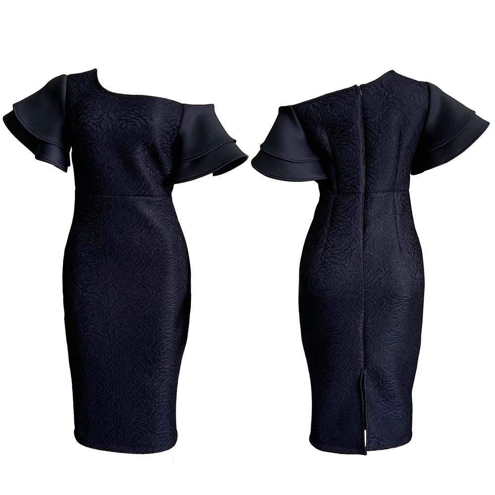 

Жіноча літня модна сукня з відкритими плечима великого розміру, жіноча елегантна суцільна мереживна сукня в стилі печворк XXXL чорний