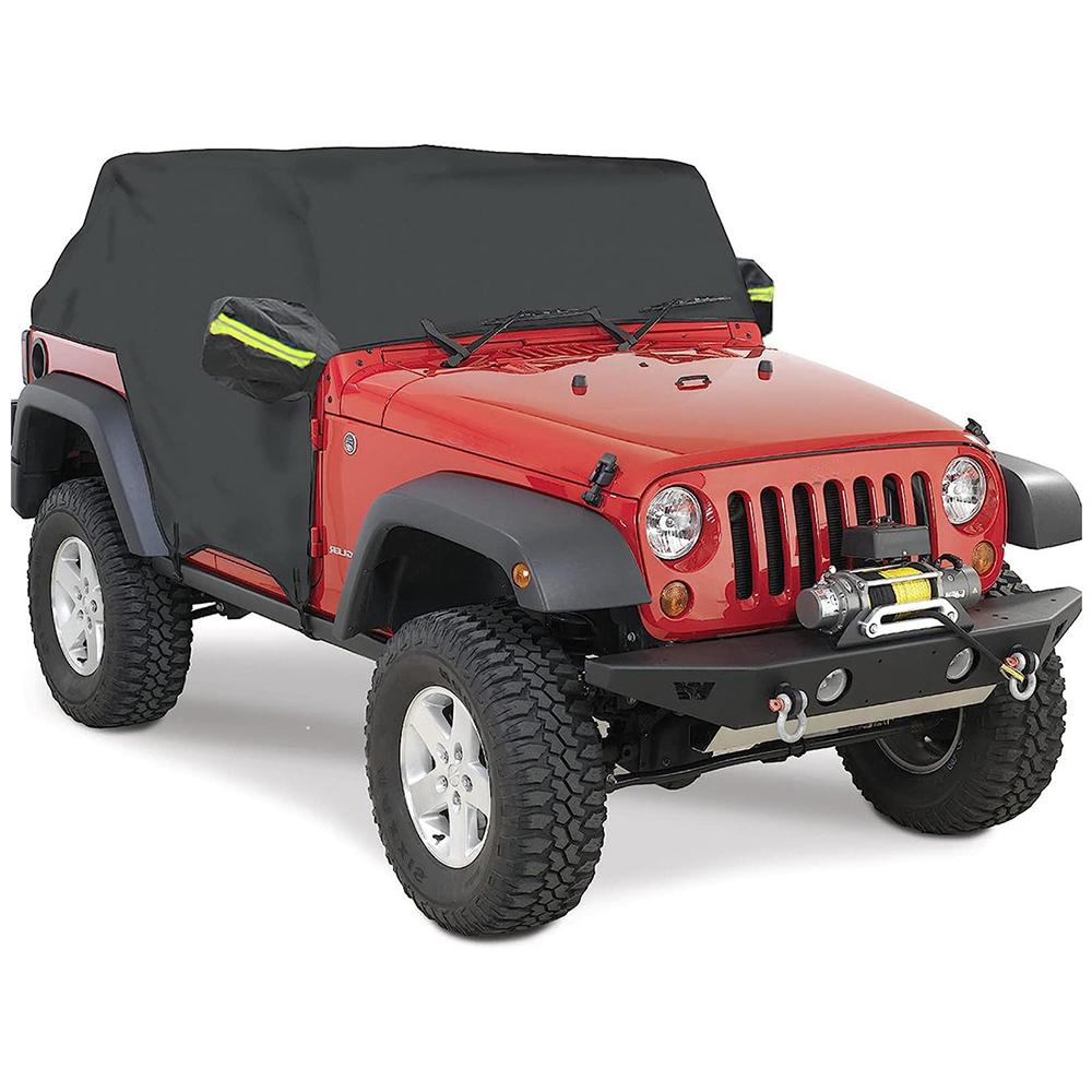 Car Cab Covers for Jeep Wrangler JK JL Hardtop 2/4 Doors 2007-2026 Outdoor Waterproof 210D Oxford Half Protector Cover