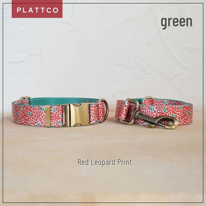 PLATTCO Soft Comfort Dog Collar & Leash Set with Metal Buckle PDC332 Medium