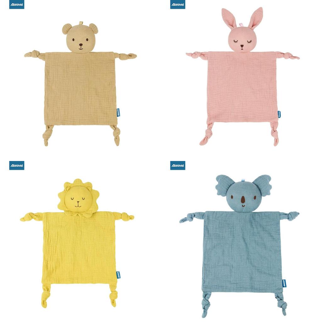 Baby Comforter Blanket With Dual Layer Cotton Gauze Soft Plush Toy For Newborns