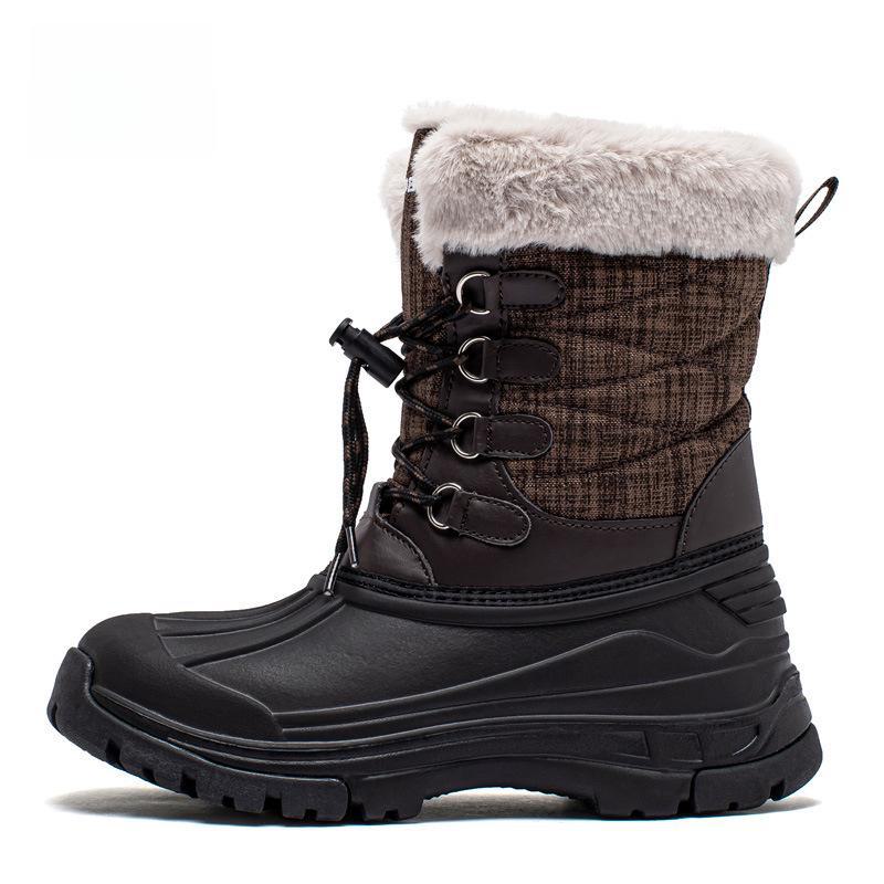 Habibear Men's Winter Outdoor Snow Boots - Plush, Warm, Big Head Design