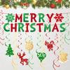 Christmas Party Decoration Set Paper Pom Poms Spiral Hanging Decor Complete Honeycomb Balls For Holiday Party Venue Decoration
