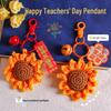 Crocheted Sunflower Keychain & Bag Charm (10-Pack)
