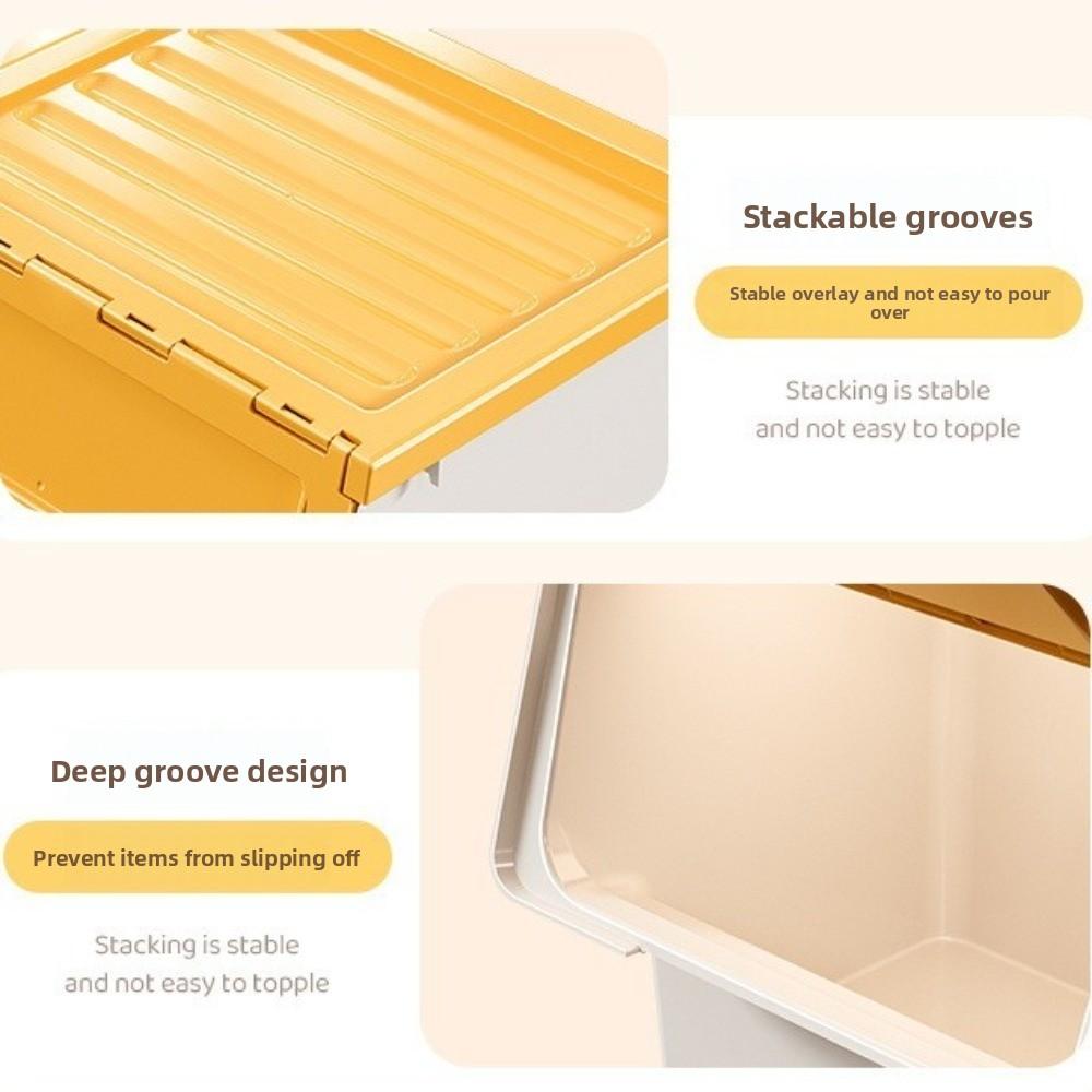 Stackable Flip Cover Storage Box Multi-Size Children's Playroom Organizer  Children's Playroom