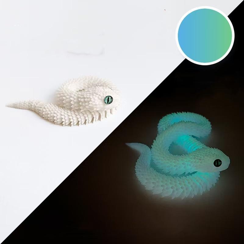 New 60cm 3D Printed Snake Decoration 3D Printed Animals Desk Accessories Room Decor Office Table Funny Snake Year Ornament