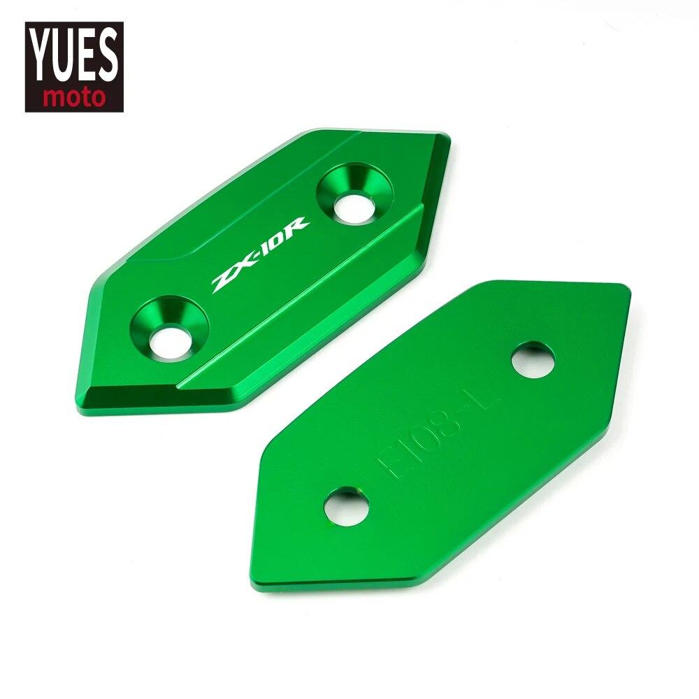 Akcesoria motocyklowe Pokrywa otworu lusterka CNC Aluminium Dla Kawasaki ZX10R ZX 10R 2008 2009 2010