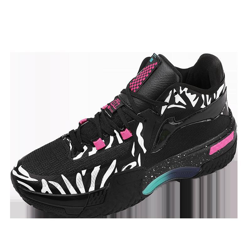 

2025 autumn new basketball shoes non-slip wear-resistant shock absorption lightweight soft bottom mesh breathable trend sports leisure men 45 чорний