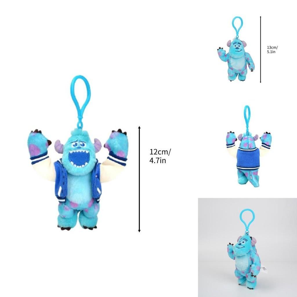 Sullivan Big-eyed Monster Plush Keychain Blue/green Colorful Backpack Accessory
