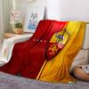 Coperta in Flanella con Stemma AS Roma, Poliestere Morbido, Design Moderno, Per Tutte le Stagioni, per Campeggio, Viaggi, Regali per Feste o Compleanni
