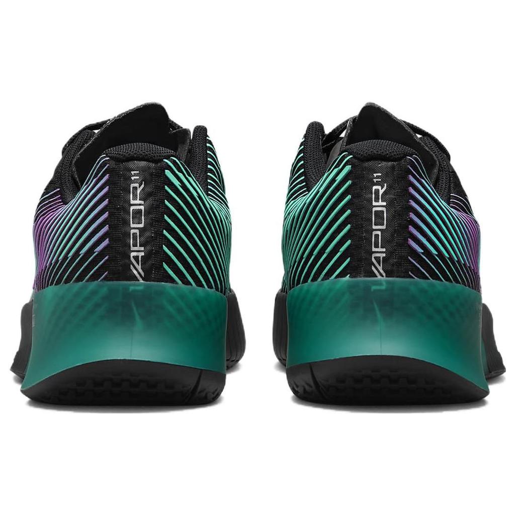 Nike Court Air Zoom Vapor 11 Attack Premier Deep Jungle Fuchsia Men Sneakers Black Clear-Jade-Ii Multi-Colour FD6693-001